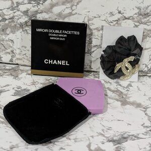 CHANEL HAIR TIE (not sold in stores) + CHANEL MIROIR DOUBLE FACETTES Mirror Duo